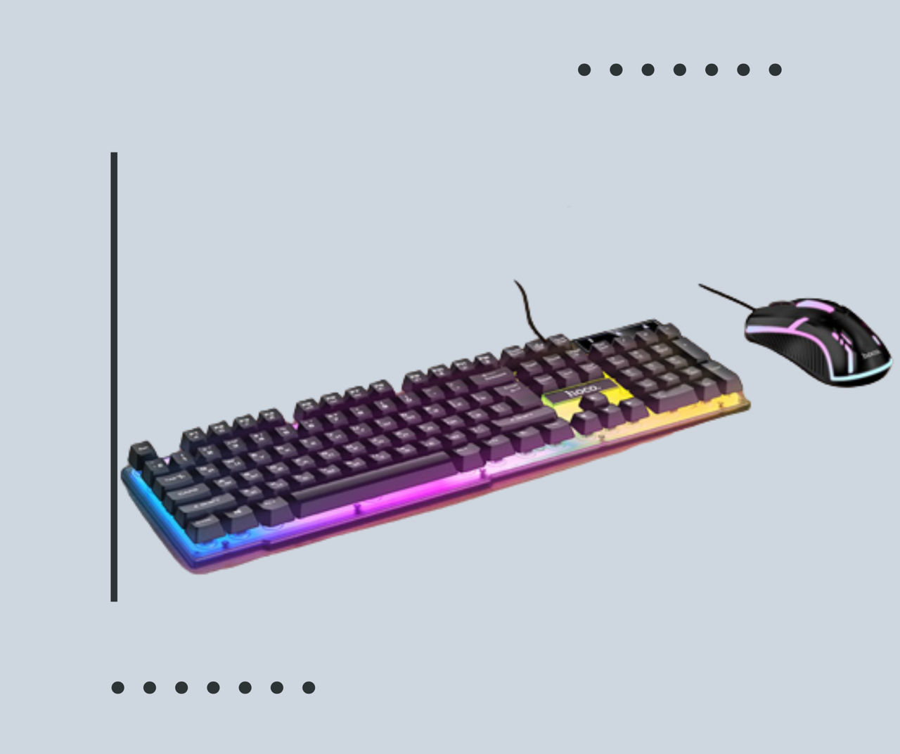 Set tastatură și mouse pentru gaming cu Iluminare foto 4