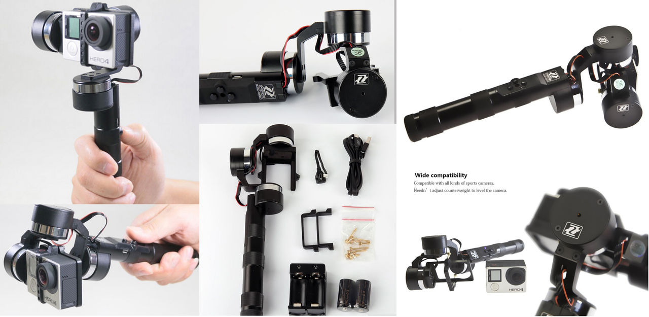 Steadycam gimbal, стабилизатор для экшнкамер(gopro,xiaomi,sj4000 и др.),  телефона , квадрокоптера