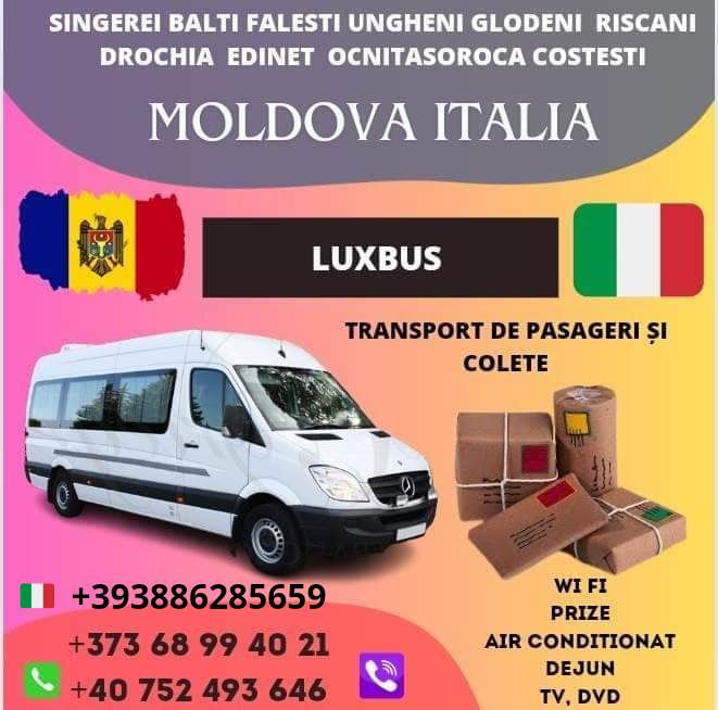 Transport pasageri moldova-italia  foto 0