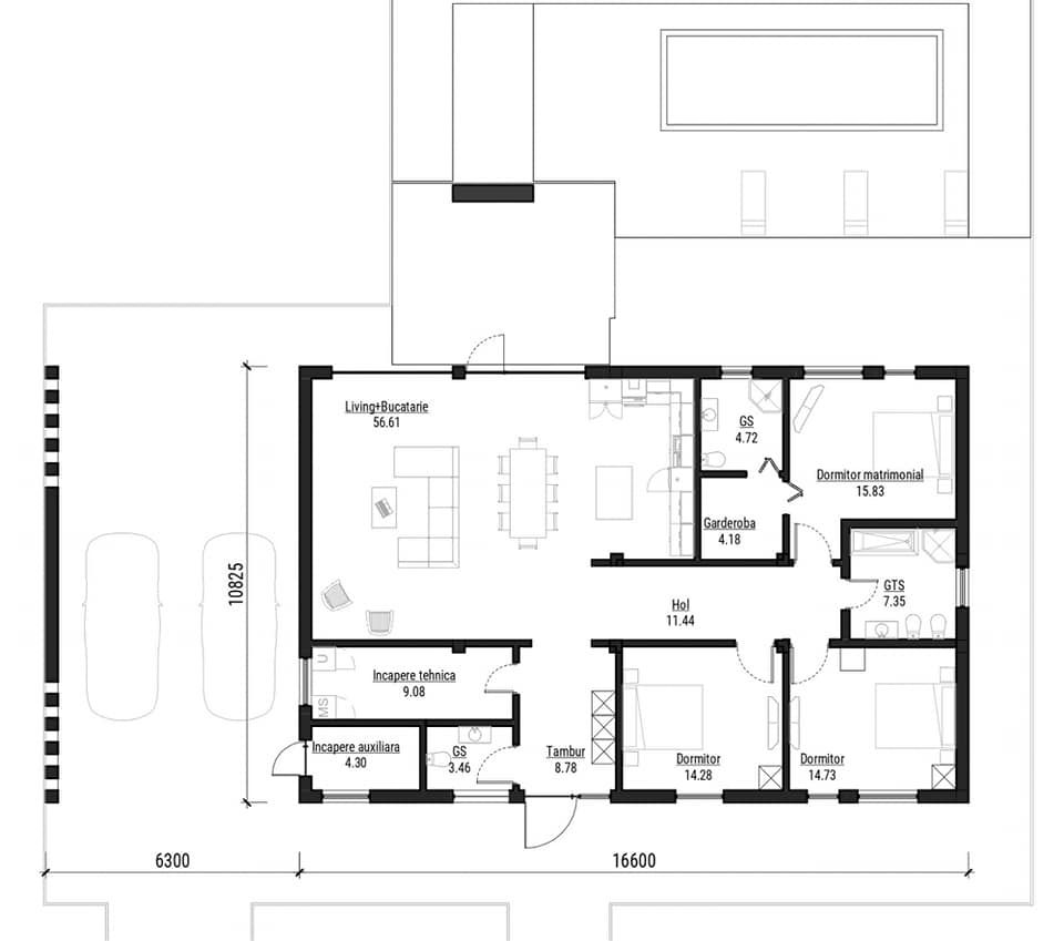 Proiect de casă particulară, tip modern, 3 dormitoare, Arhitect / Inginer / Construcție / Renovare foto 5