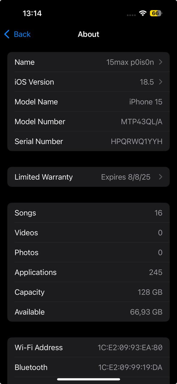 Смартфон Apple iPhone 15 - 128GB - Blue - NanoSIM/e-sim фото 8