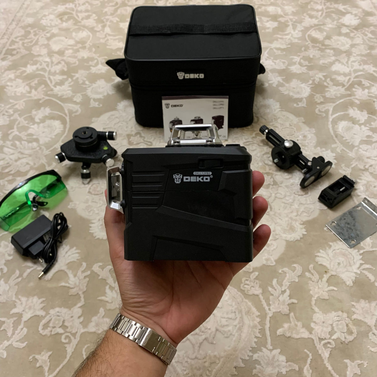 Laser Deko 3D PB2 12 linii +  magnet + acumulator + tripod + livrare gratis foto 5