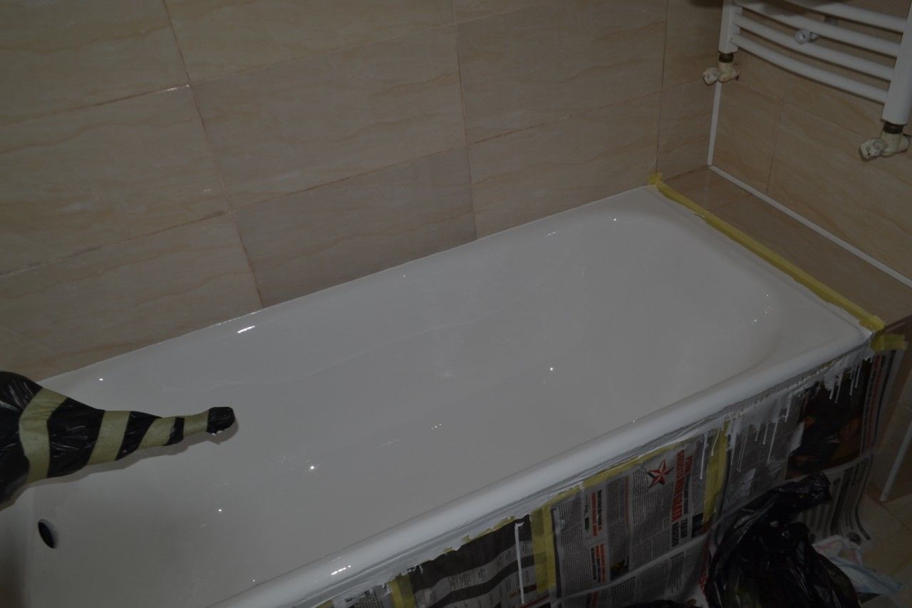 Reparatia cazilor,fontă ciugun, metal,cu acril ecologic, !! покраска ванн foto 5