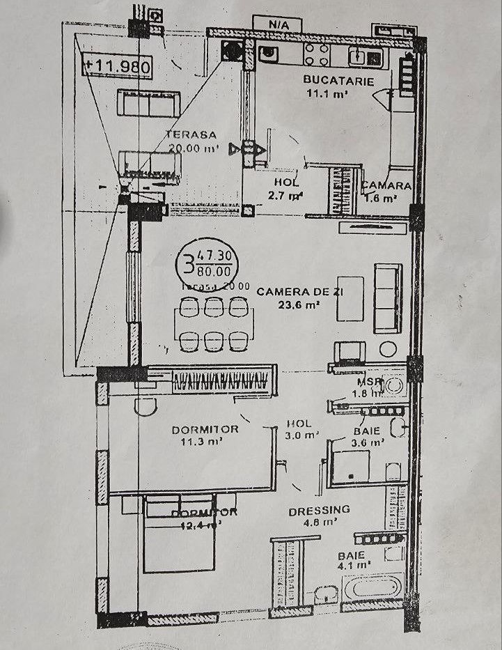 Apartament cu 3 camere, 86 m², Botanica, Chișinău foto 14