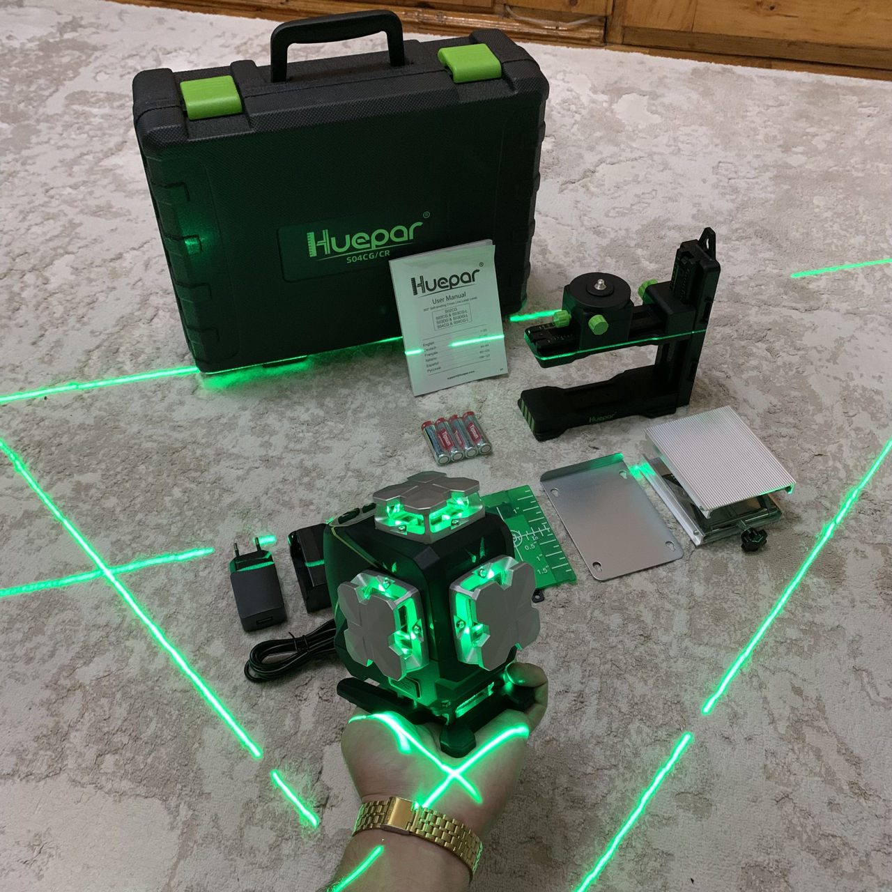 Huepar 4D S04CG 16 linii laser фото 4