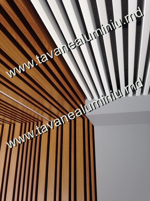 Tavan plafon pod decorativ din aluminiu, потолок реечный касетный ...
