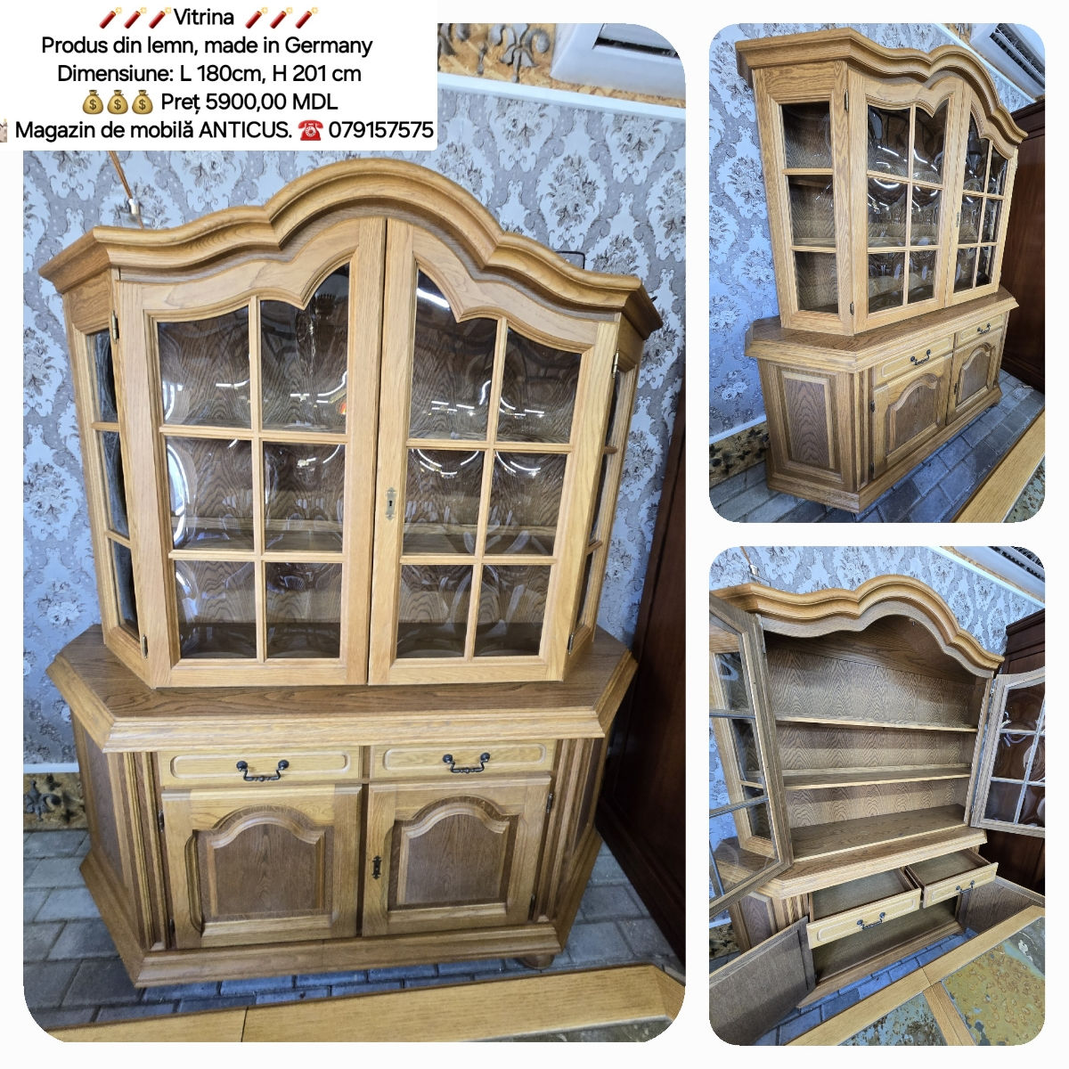 Vitrina, dulap, bufet, dresoir, comod, буфет-витрина, сервант, буфет из массива дерева , комоды фото 6
