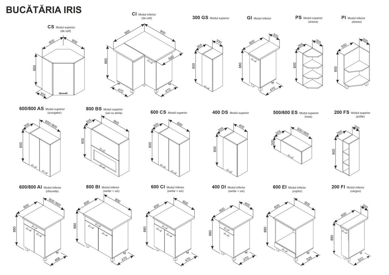 Set bucatarie Ambianta Iris 2.8 m (alb samoa) foto 1