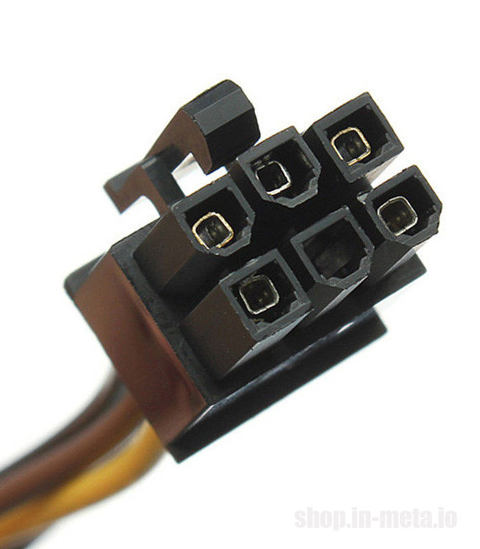 Dual 4 Pin Molex to 6 Pin PCI-E Power Cable Adapter Connector - 2 x MOLEX на 1 х 6 Pin Previous foto 2