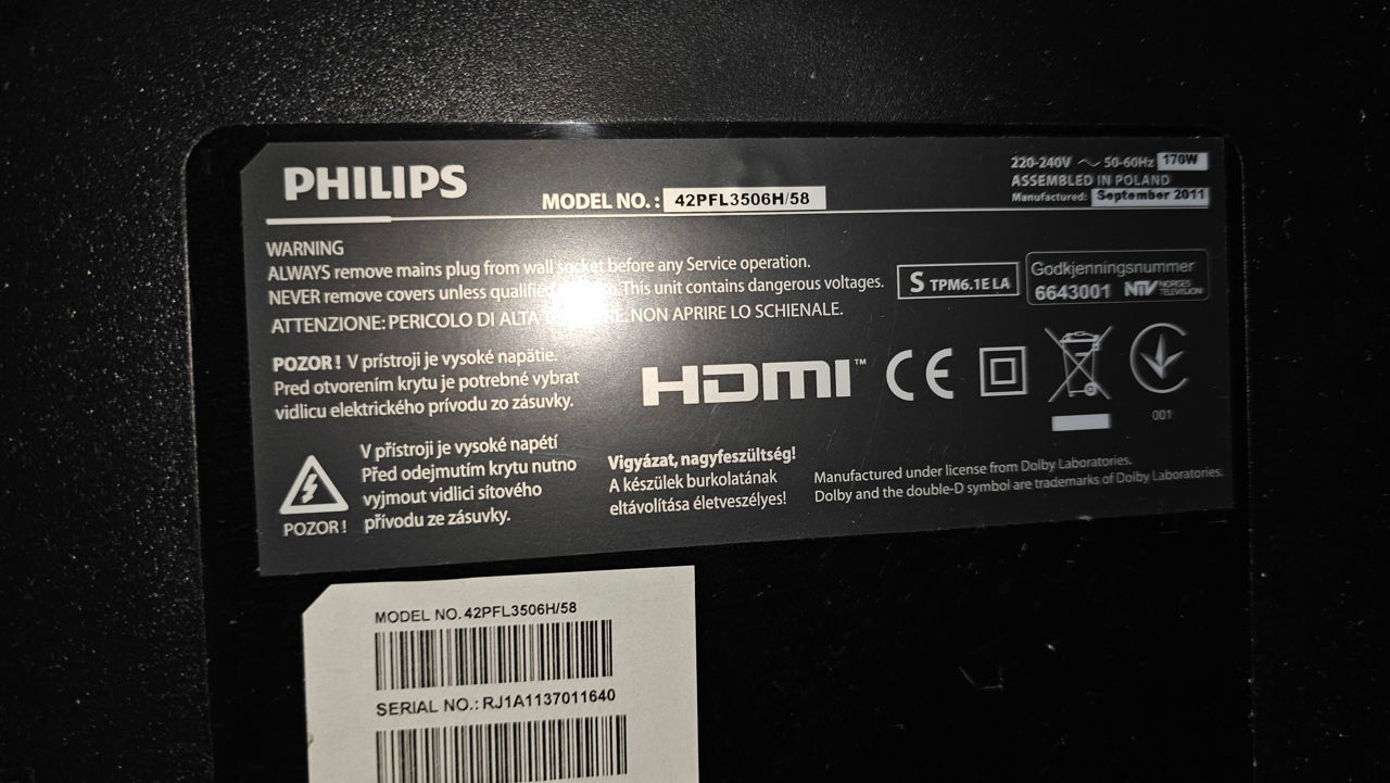 Телевизор Philips 42inch - 42PFL3506H foto 3