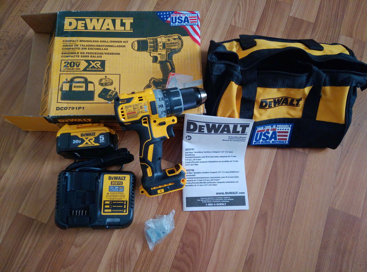 Dewalt DCD791 20V ХR бесщеточная аккумуляторная компактная дрель
