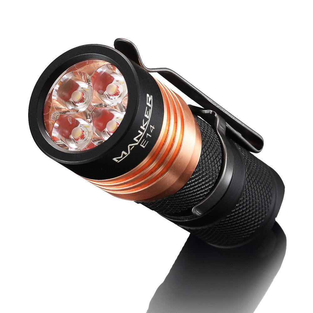 Manker E14, 4x Nichia 219B LED (CRI>90) - 35 eur foto 0