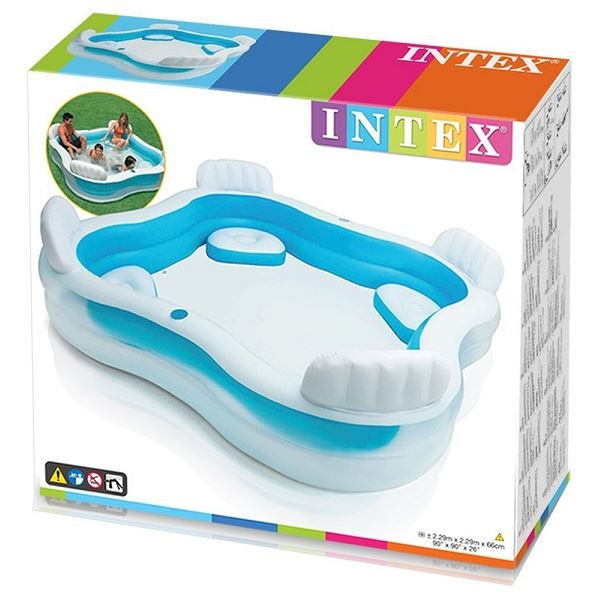 Bazine Intex pentru familie si copii 229x229x66 cm, 990 L - Ideală pentru vară! Livrare la domicili foto 7