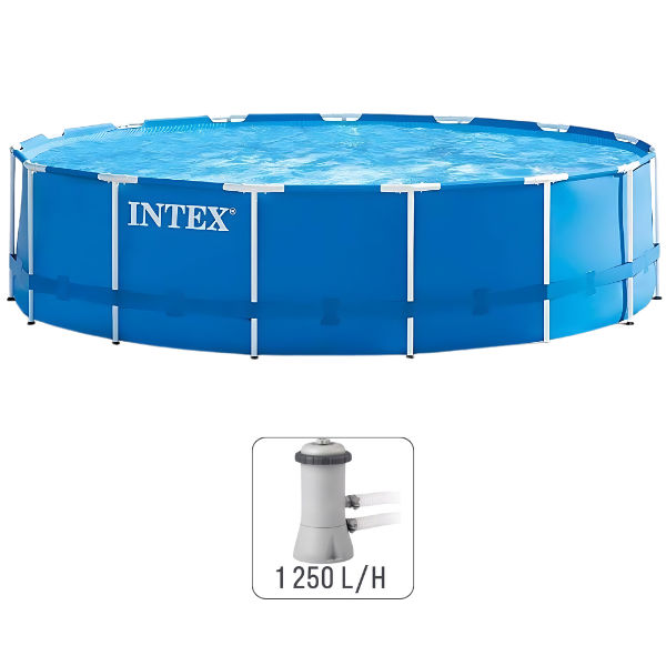 Piscină intex cadru metalic 305x76 cm, 4485L, cadru metalic foto 1
