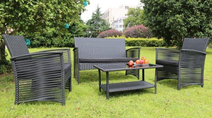 Set mobilier de gradina Malaga (Negru) / Achitare 6-12 rate / Livrare foto 1