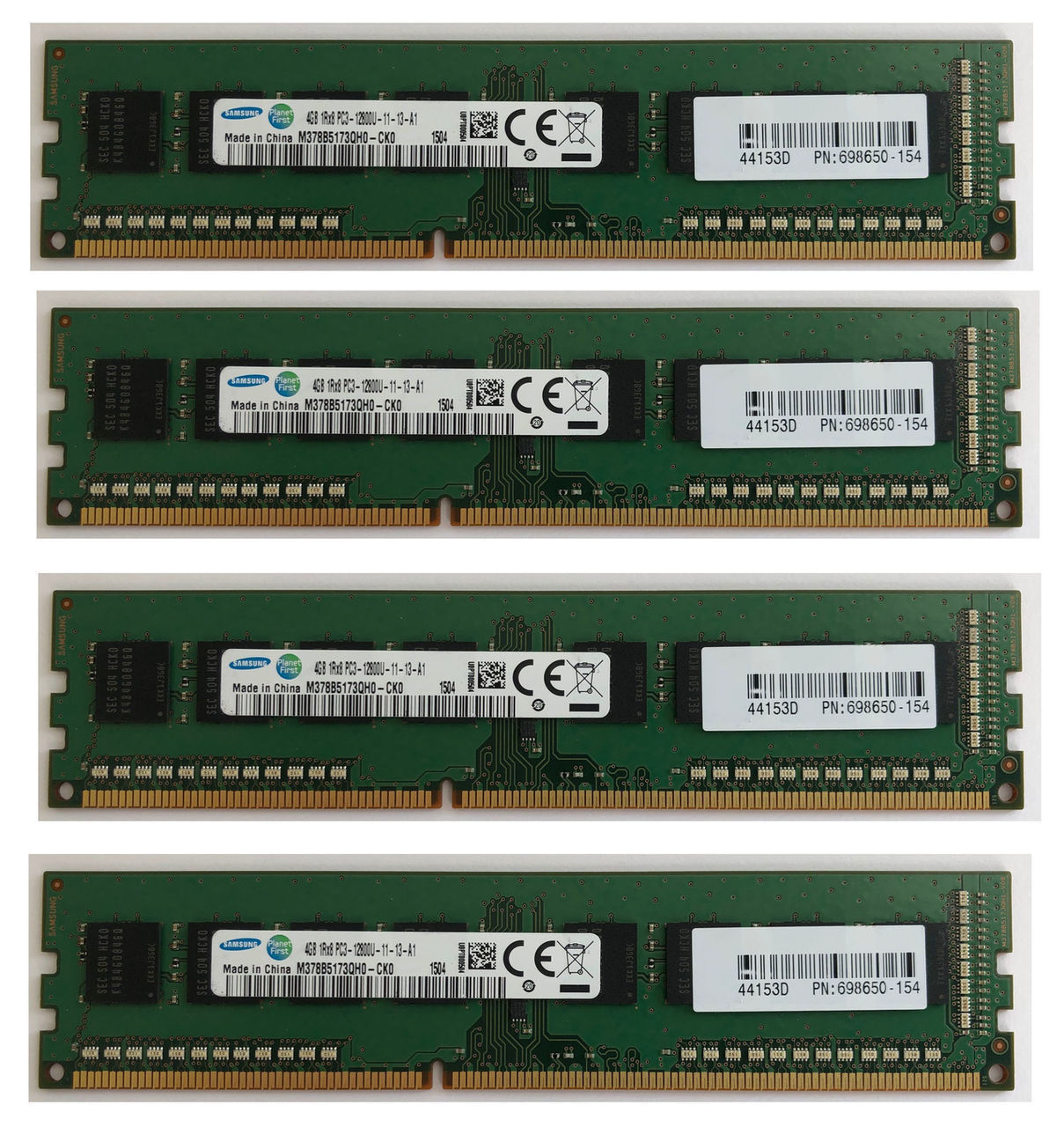 4X4GB=16 GB Module DDR3 1600MHz//1333MHZ Samsung M378B5173EB0-CK0
