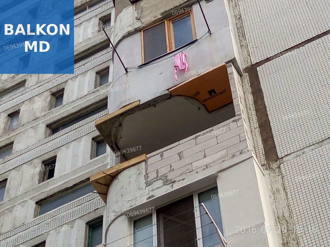 Reparatia balcoanelor, extinderea balconului. Ремонт балконов, расширение балконов любых серий домов фото 1