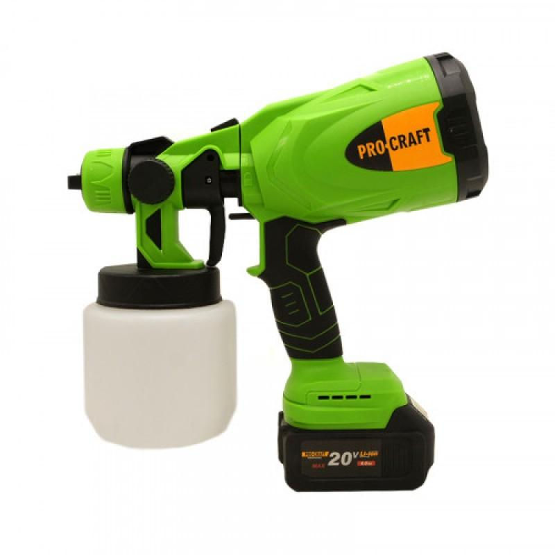 Pistol de vopsit pe acumulafor Procraft PSE20(fara acumulator si incarcator)/ Livrare gratuita foto 0
