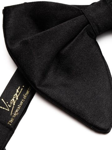 Papion elegant din matase neagra - black silk butterfly bow tie (viggo) foto 1