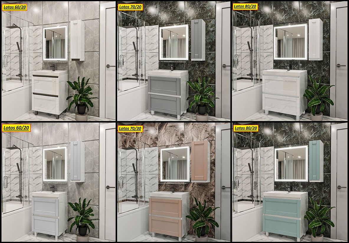 Мебель в ванную МДФ глянец/мат.Фабрика. Mobilier baie MDF lucios/mat (high gloss).De la producator. foto 3
