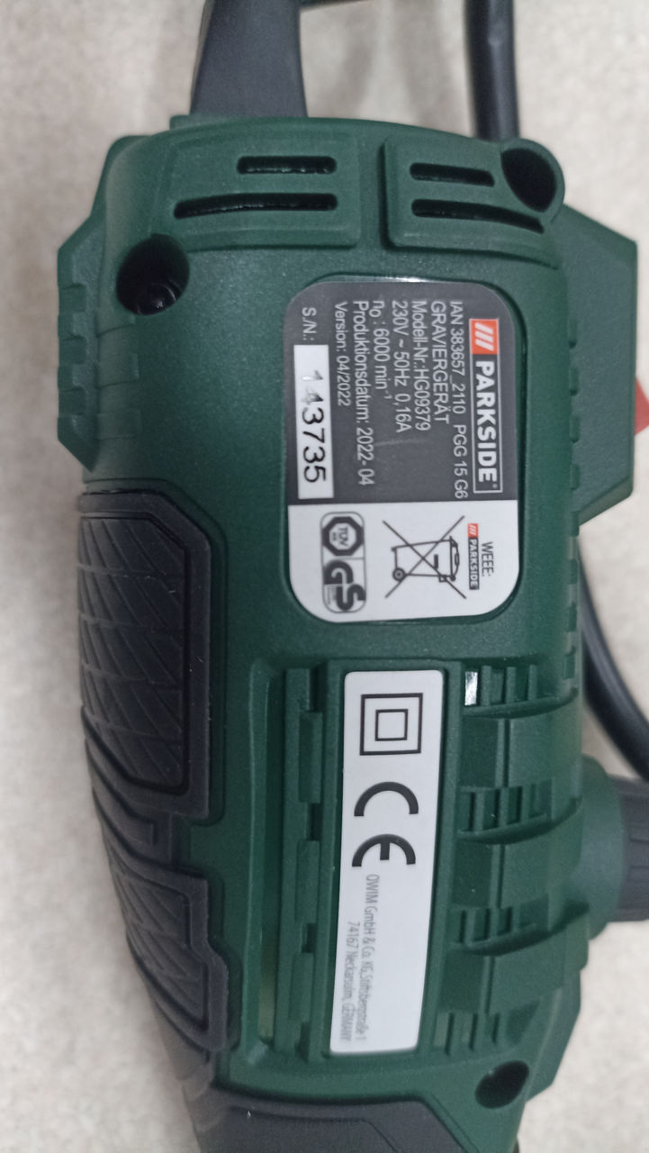 Гравёр parkside Pgg 15 G6