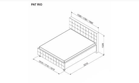 Pat tapițat Ambianta Rio 1.6 m sonoma inch+ saltea Salt Confort clasic 160x200..super ofertă foto 3