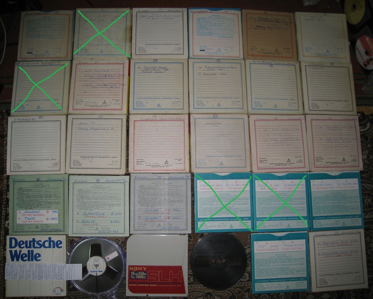 Бобины "Sоny SLH-7-550-BL", "Deutsche Welle", "Shamrock" (США), "Свема". фото 4