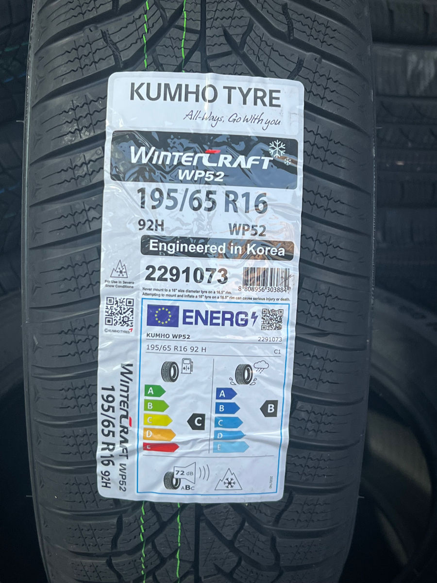 195/65 R16 Kumho Wintercraft WP52/ Доставка, livrare toata Moldova 2023 foto 1