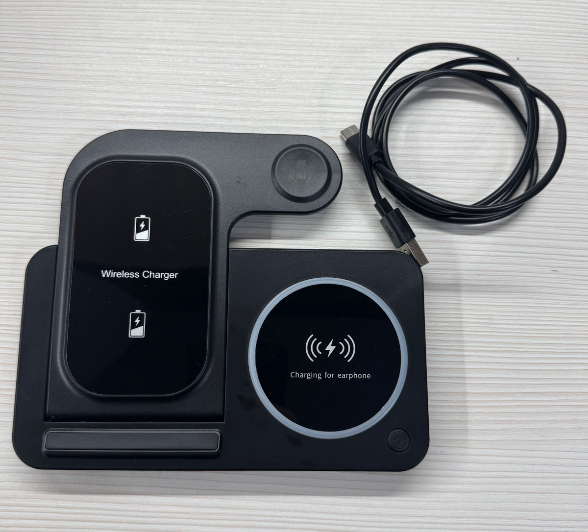 incarcator wireless pentru telefon ceas si casti foto 0