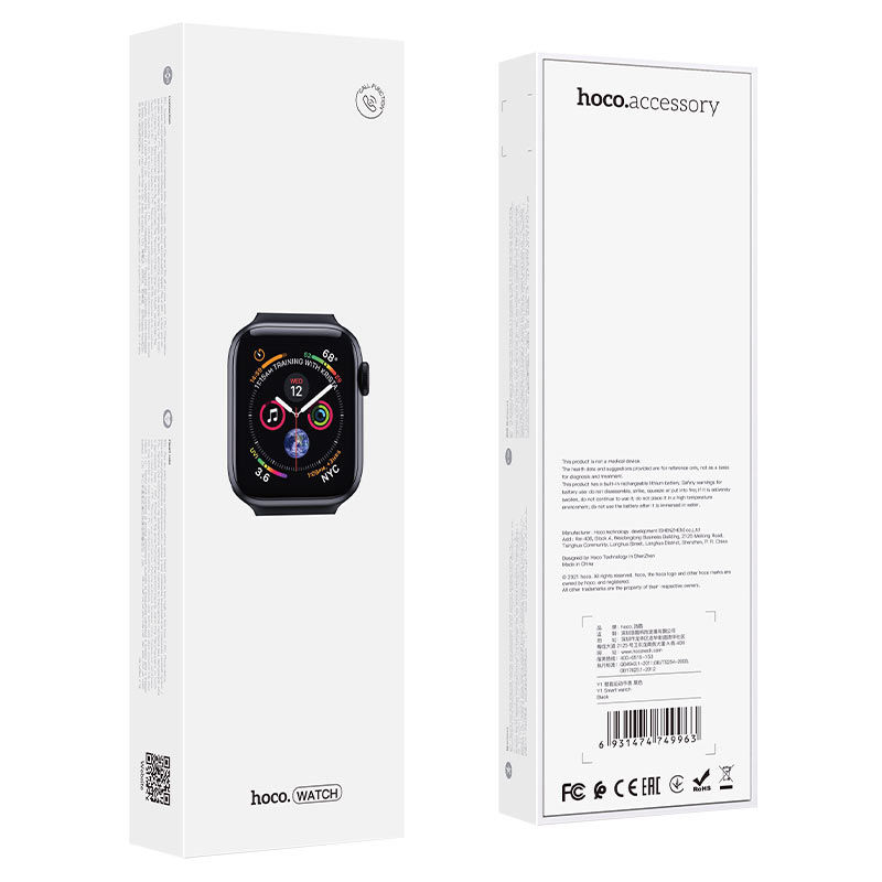 Умные часы Hoco Y1 Pro Black 6931474766106 Умные часы Hoco Y1 Pro Black 6931474766106