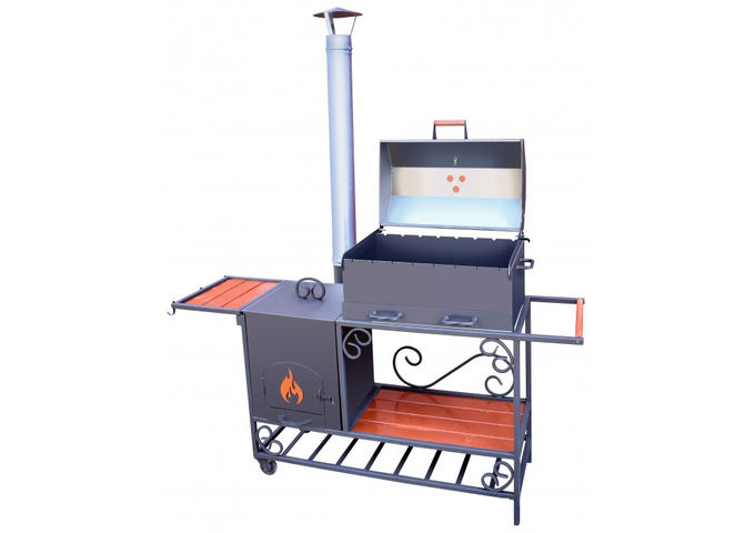 Мангал с печью под казан на 12л гриль BBQ grill gratar steik фото 0