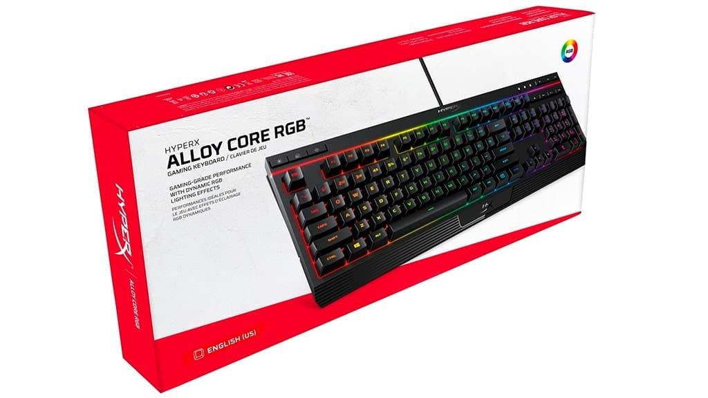 Tastatura Gaming HyperX Alloy Core RGB, USB, Layout US, negru foto 1