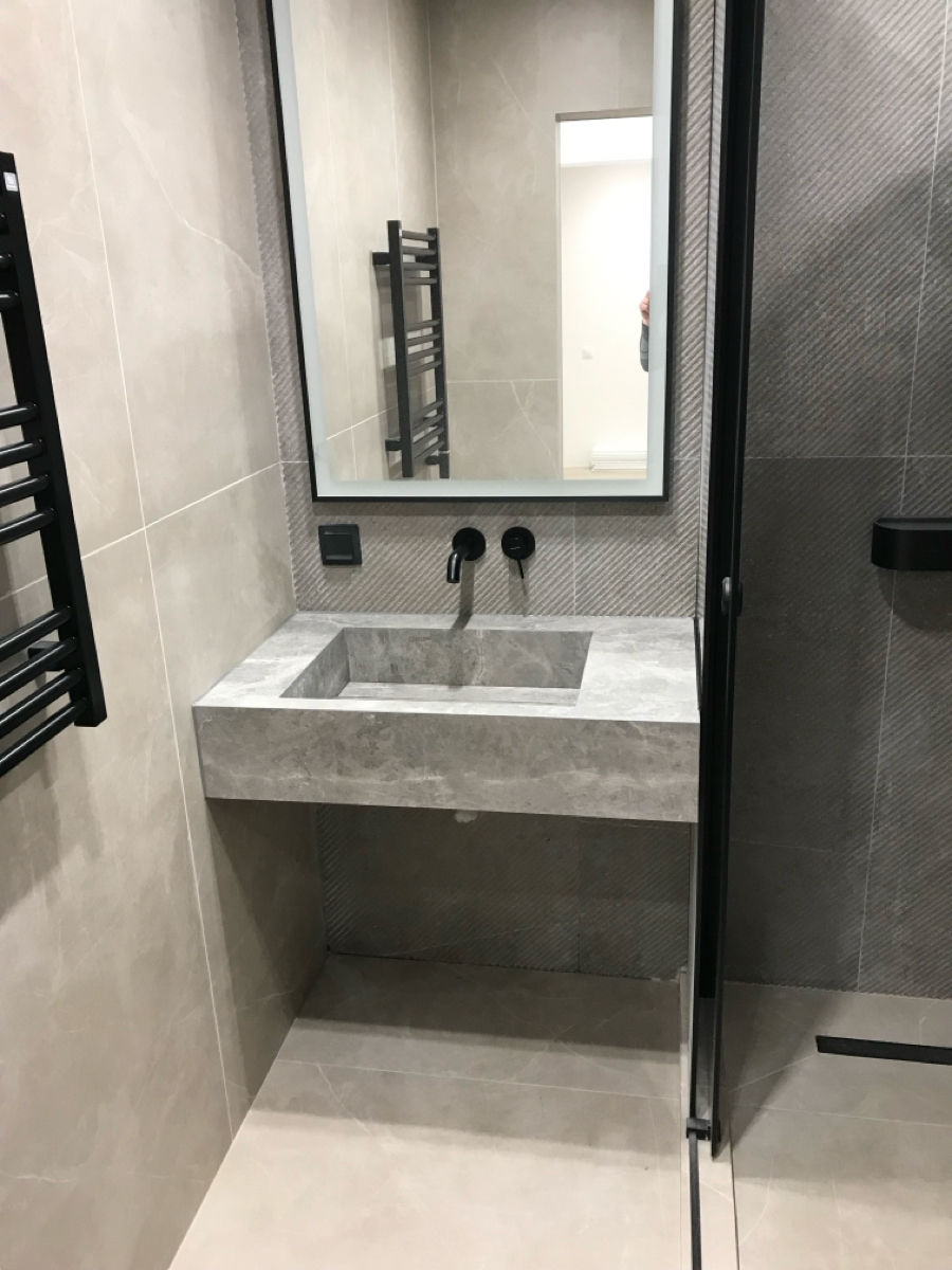 Chiuvetă baie la comandă / раковина из керамогранита foto 1