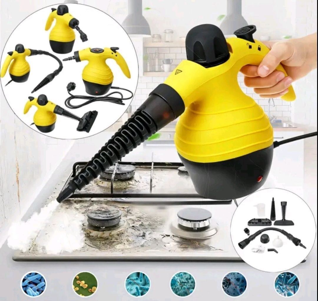 Многофункциональный ручной отпариватель. Электрический пароочиститель Steam Cleaner DF-A001 фото 3