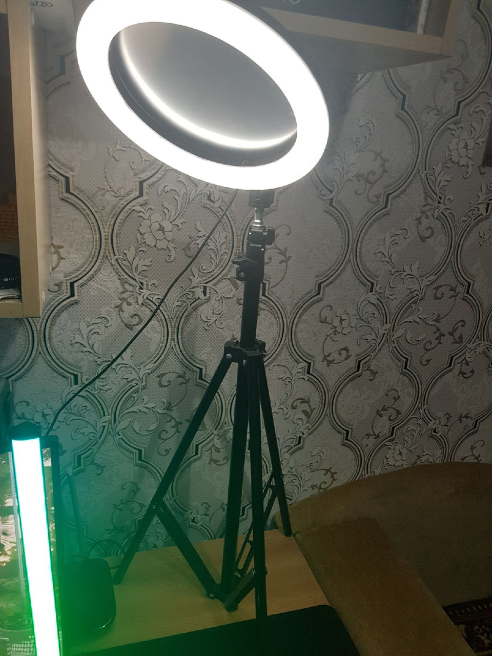 Набор стримера! Микрофон, веб-камера, 2 rgb торшера и кольцевая лампа.