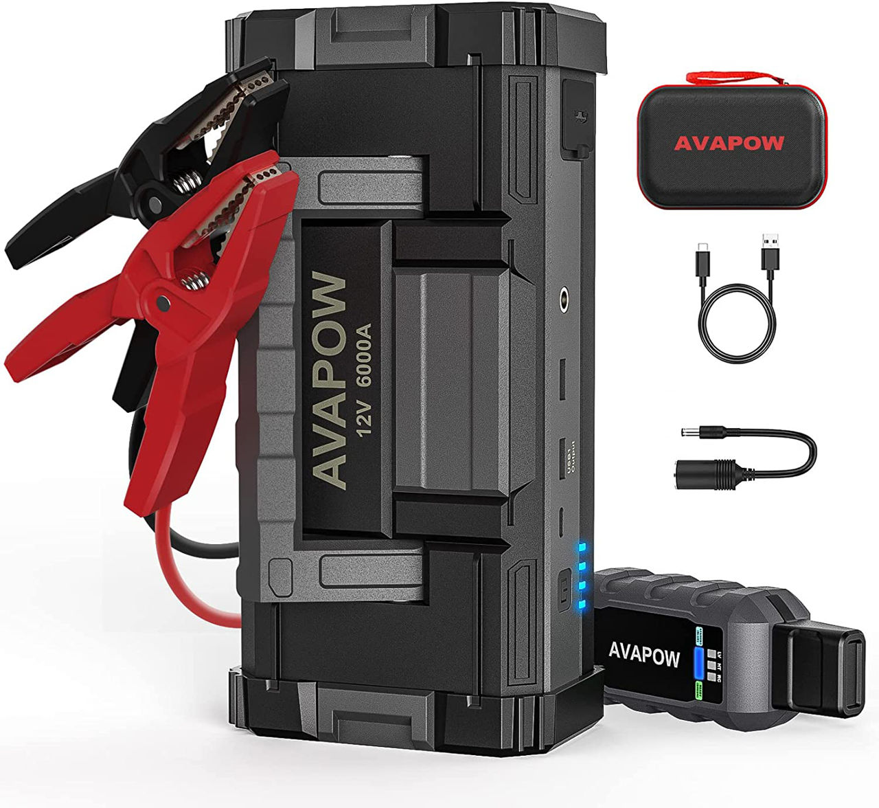 Avapow 6000a jump starter бустер для запуска двигателя