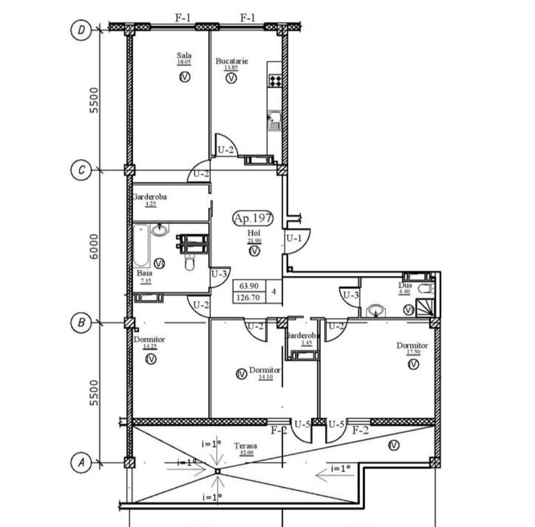 Apartament cu 3 camere,  Centru,  Chișinău,  Chișinău mun. foto 2