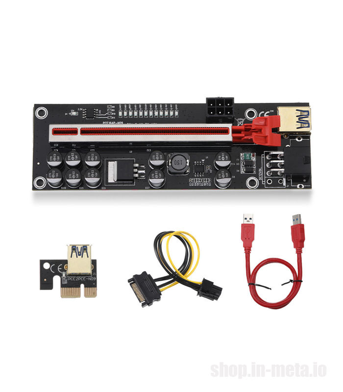 ID-209: Riser ver 011S PRO - Pci-e 1x to 16x usb 3.0 - Райзер для видеокарт 10 конденсаторов foto 0