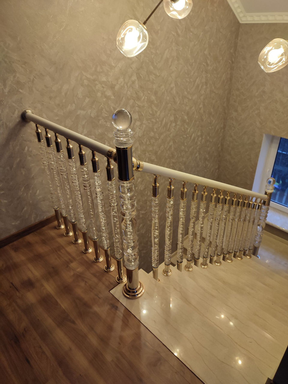 Balustrade din Inox si Sticla ( Pleksiglas )  !!! Перила из Нержавейки и Закаленного стеклa foto 15