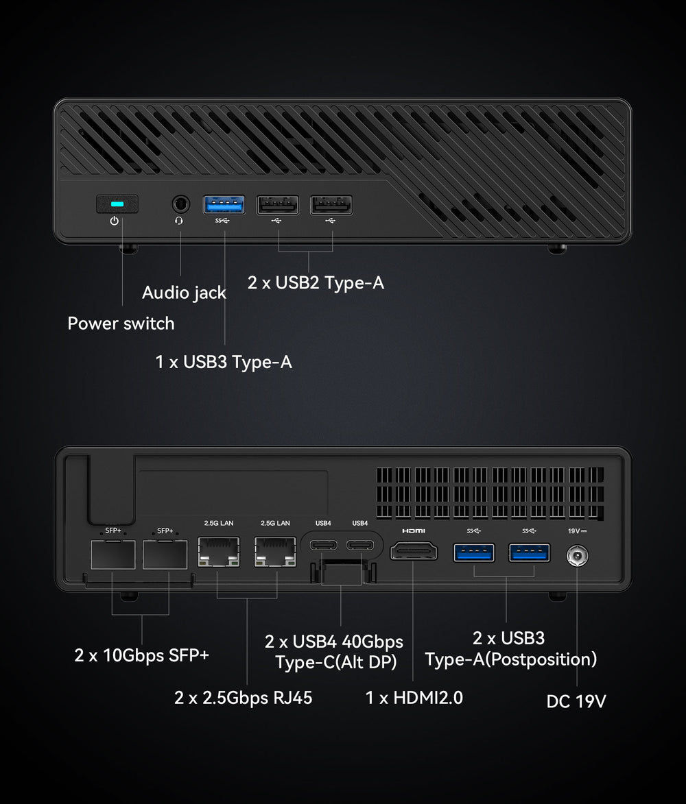 Mini PC i9 13900H / Mini Workstation Minisforum MS - 01 / MiniPC MS-01 MS01 Nou Sigilat foto 5