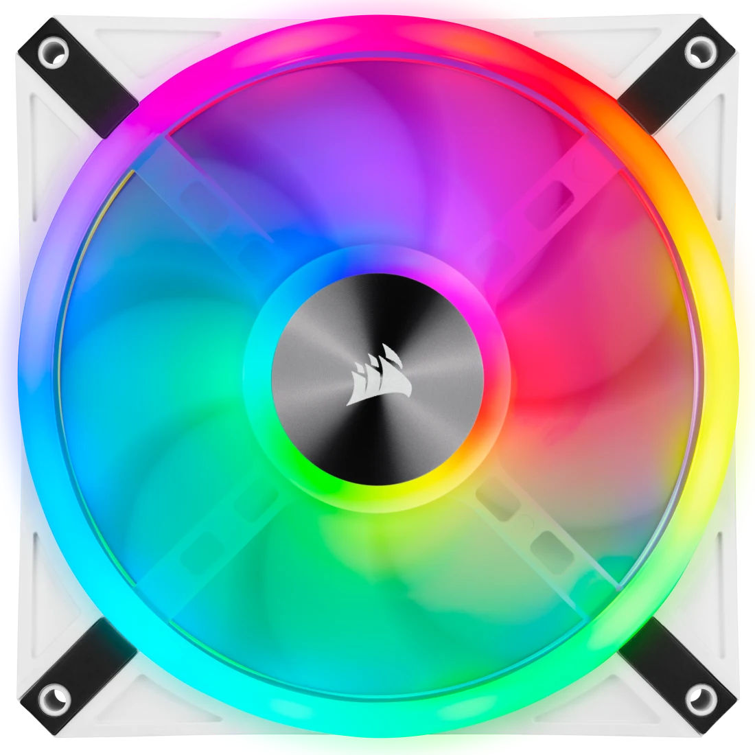 iCUE QL140 RGB 140mm PWM White Fan — Single Pack фото 0