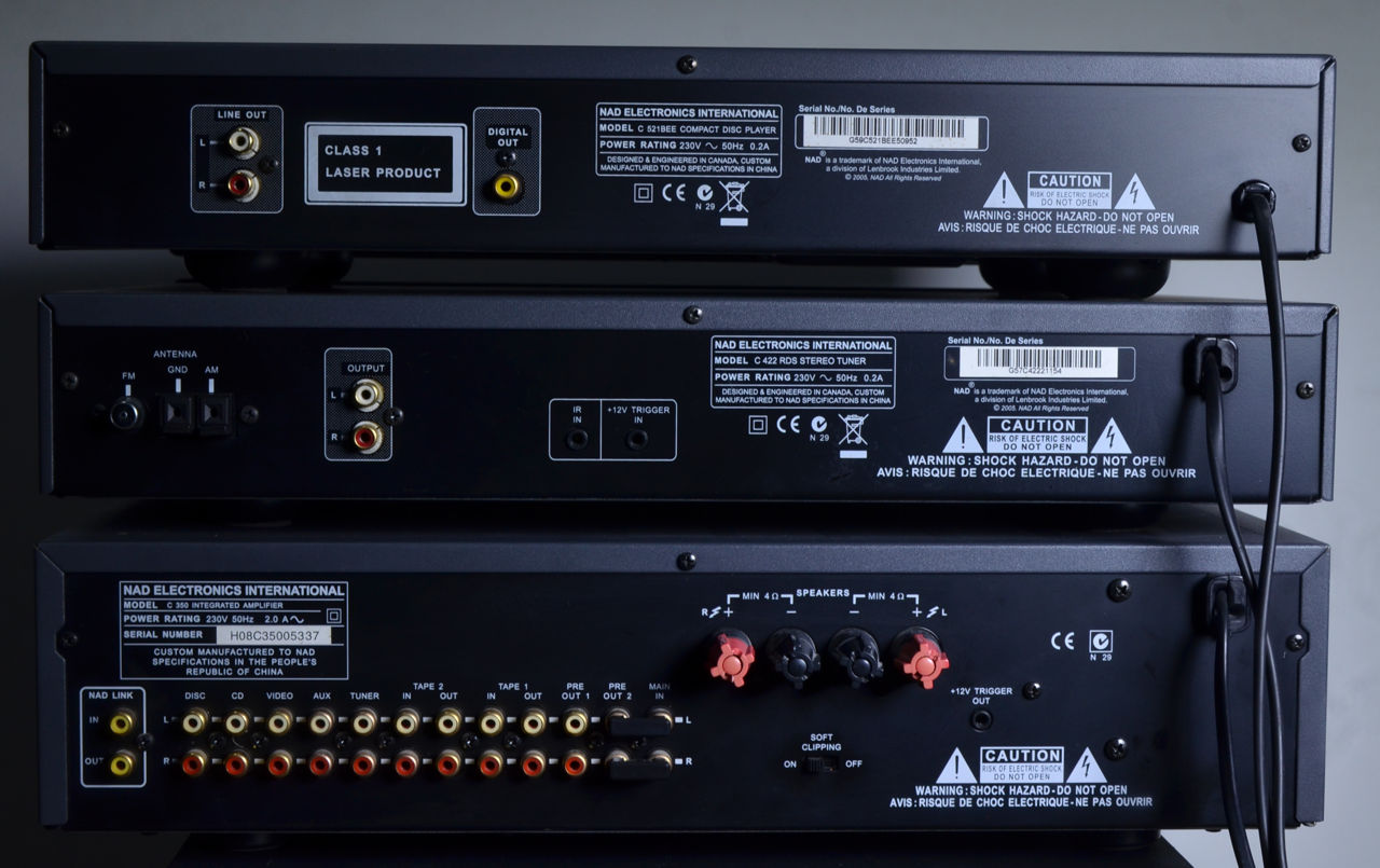 NAD Hi Fi система / NAD C350 усилитель / NAD C521 CD player / NAD C422 Stereo AM/FM / есть пластинки фото 8