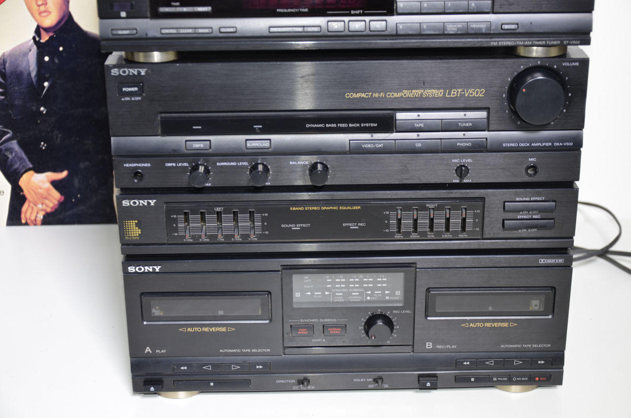 SONY Hi-Fi Stereo System стерео система с проигрывателем винила и колонками фото 5