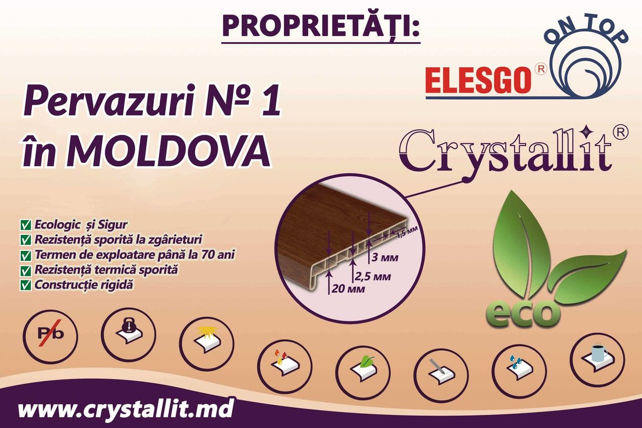 Pervazuri,glafuri,подоконники crystallit  N-1 in Moldova ! foto 15