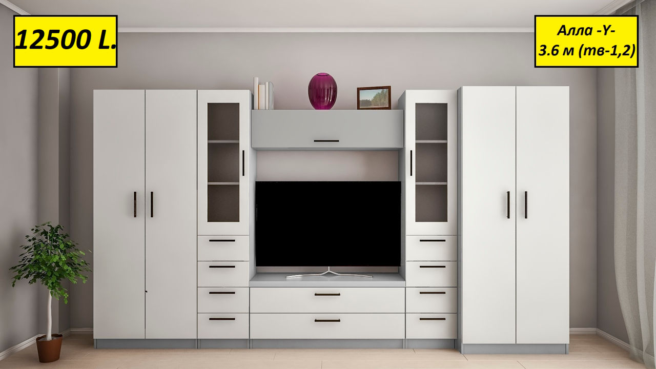 Credit ! Living cu fațade lucioase.Fabrika.Стенки c глянцевыми фасадами. Меб-е производство foto 8