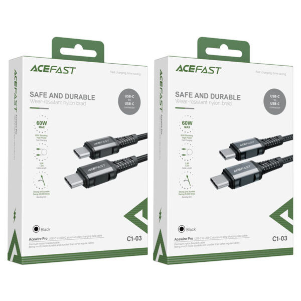 Acefast C1-03 Cablu De Date De Încărcare Din Aliaj De Aluminiu Usb-c La Usb-c foto 7