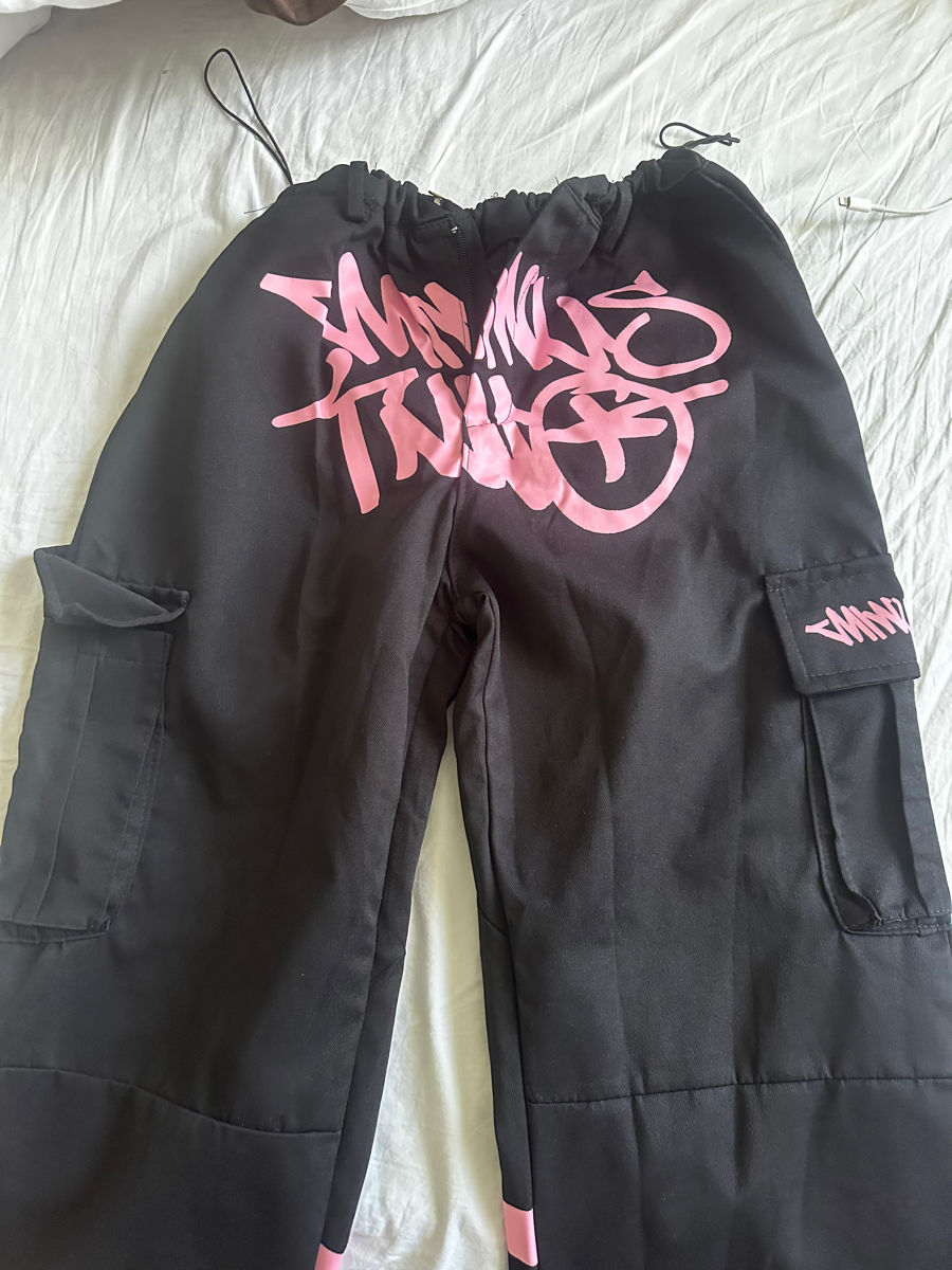 Pantaloni cargo minus-two pink unisex фото 1