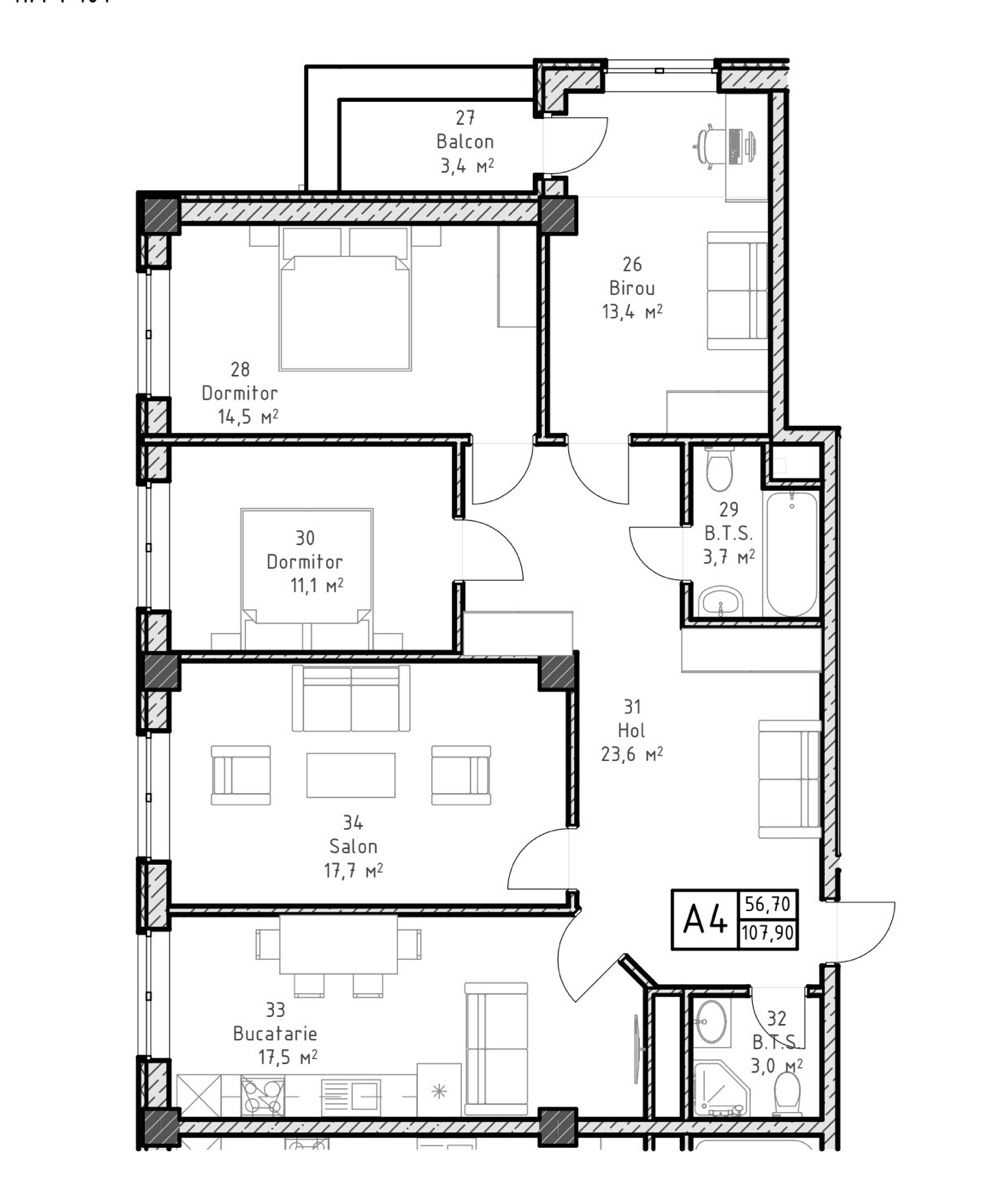 Apartament cu 4 camere,  Periferie,  Ialoveni foto 3