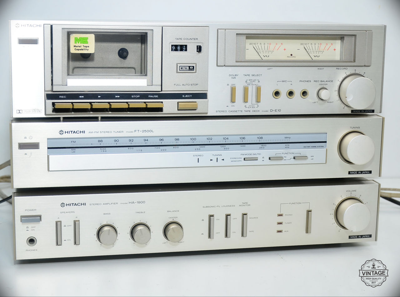 Hi-Fi Hitachi HA-1800 / FT-2500L / D-E10 Винтажная стойка Made in Japan фото 2