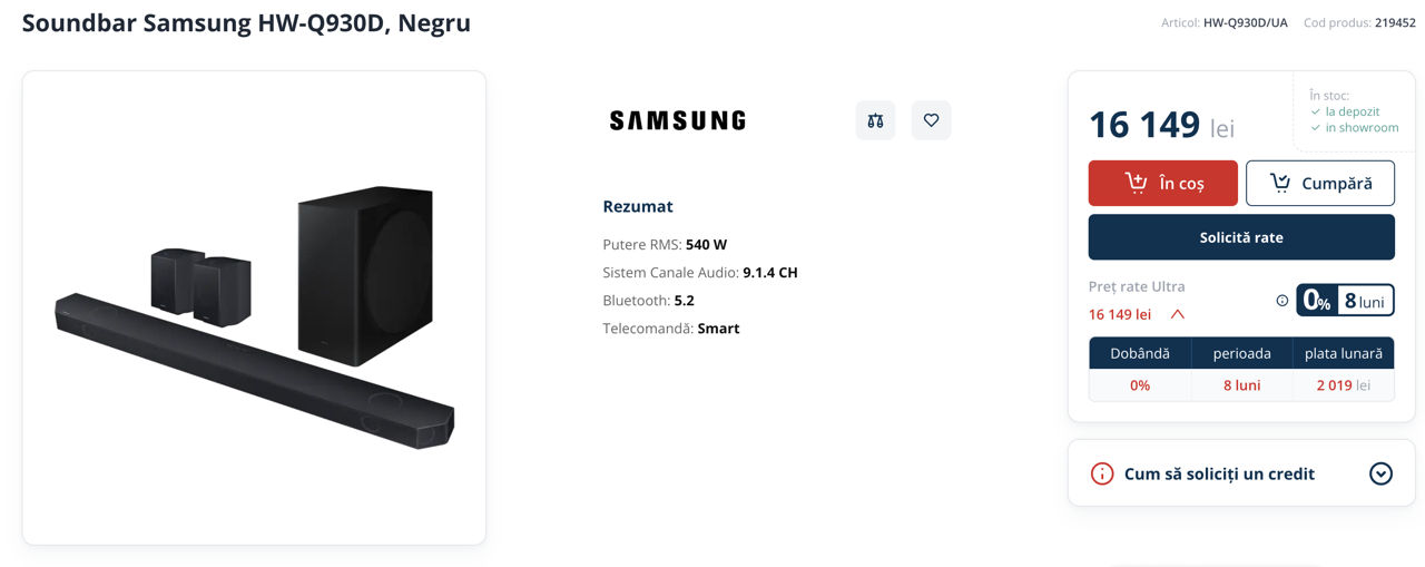 Soundbar Samsung HW-Q930D Black фото 1
